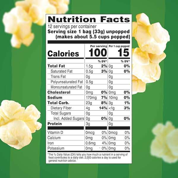 Kettle Corn Microwave Popcorn, Mini Bags, 1.16 oz, 12 Count, Gluten-Free, No Artificial Flavors + Create Sticker - Image 2