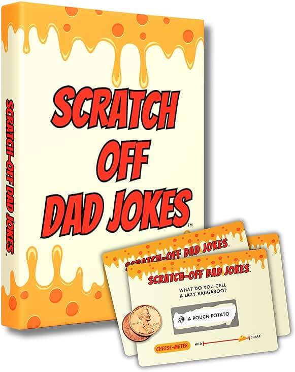 Gifts for Dad - Scratch Off Dad Jokes - Dad Christmas Gifts, White Elephant Gifts for Adults, Funny Gifts, Dad Birthday Gift, Gifts for Husband, Gifts for Men, Dad Stocking Stuffers - Image 1