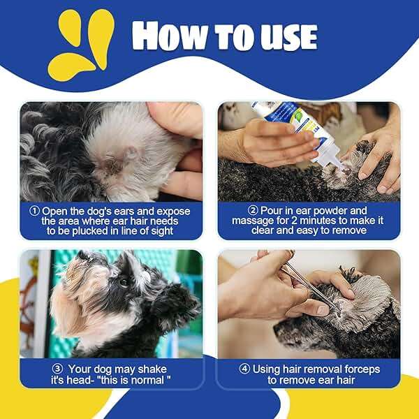 Ninibabie Upgraded Dog Ear Powder with 5.5 Inch Hair Removal Tool, Pet Ear Grooming Cleaner for Wax and Odor Control, Absorbs Moisture & Soothes Ears - Image 7