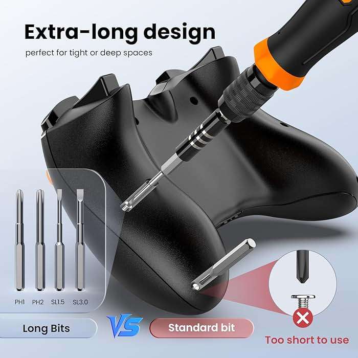 JOREST 152 in 1 Precision Screwdriver Set, Tool Gifts for Men, Magnetic Tool Kit with Torx Triwing Bits, Repair for Electronics,Macbook, Laptop, PC, RC, PS5, iphone,Jewelers, XBOX, Glasses - Image 7