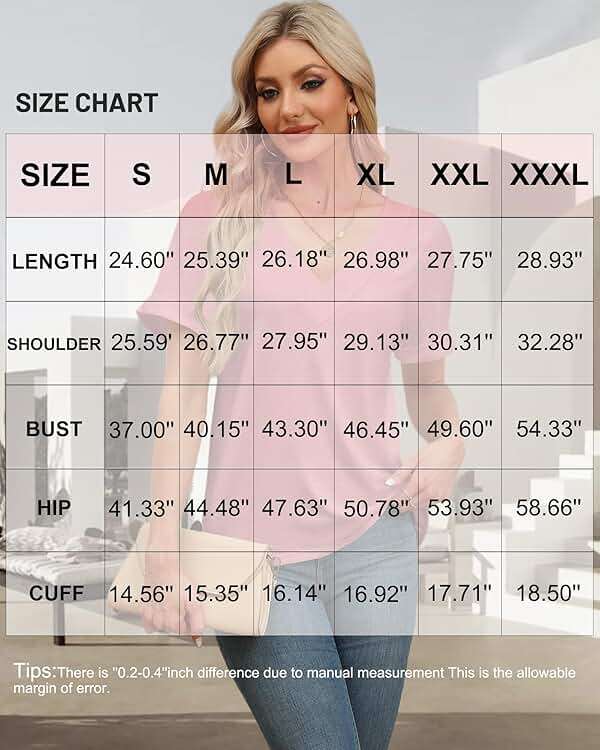 T Shirts Short Sleeve V Neck Tees Womens Tops Beach Vacation Fashion Clothes 2026 Casual Summer Spring Fall Outfits - Image 2