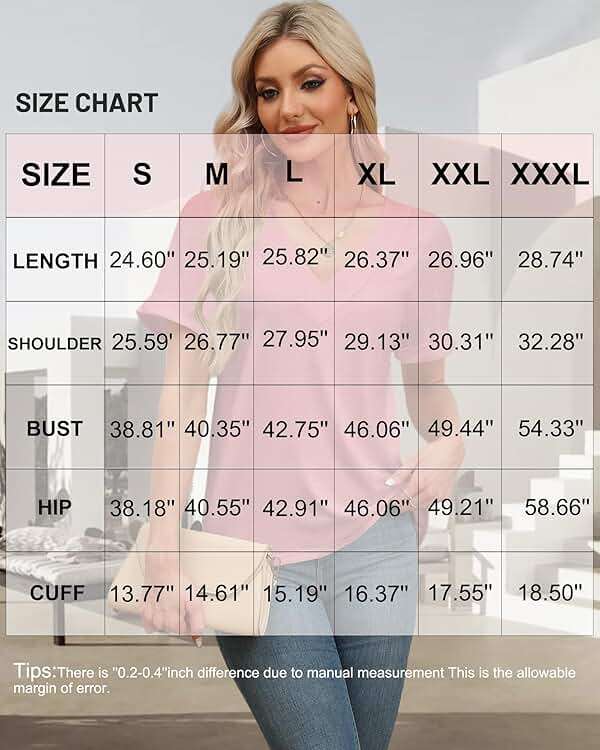T Shirts Short Sleeve V Neck Tees Womens Tops Beach Vacation Fashion Clothes 2026 Casual Summer Spring Fall Outfits - Image 2