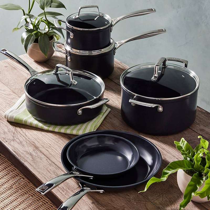 Le Creuset Essential Non-stick Ceramic 10 Pc. Cookware Set - Image 2