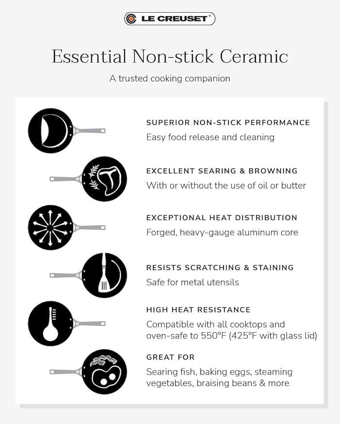 Le Creuset Essential Non-stick Ceramic 2 Pc. Frying Pan Set - Image 5