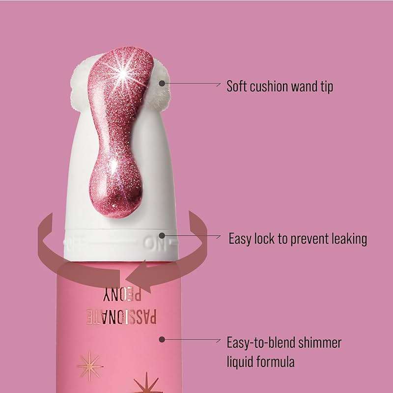 Kiss New York Professional Pearl Liquid Blush Beauty Wand, High Pigment Glow for Cheek, Eye & Lip, Non-Greasy Hydration Lightweight with Sponge-Tip Applicator (Passionate Peony) - Image 4