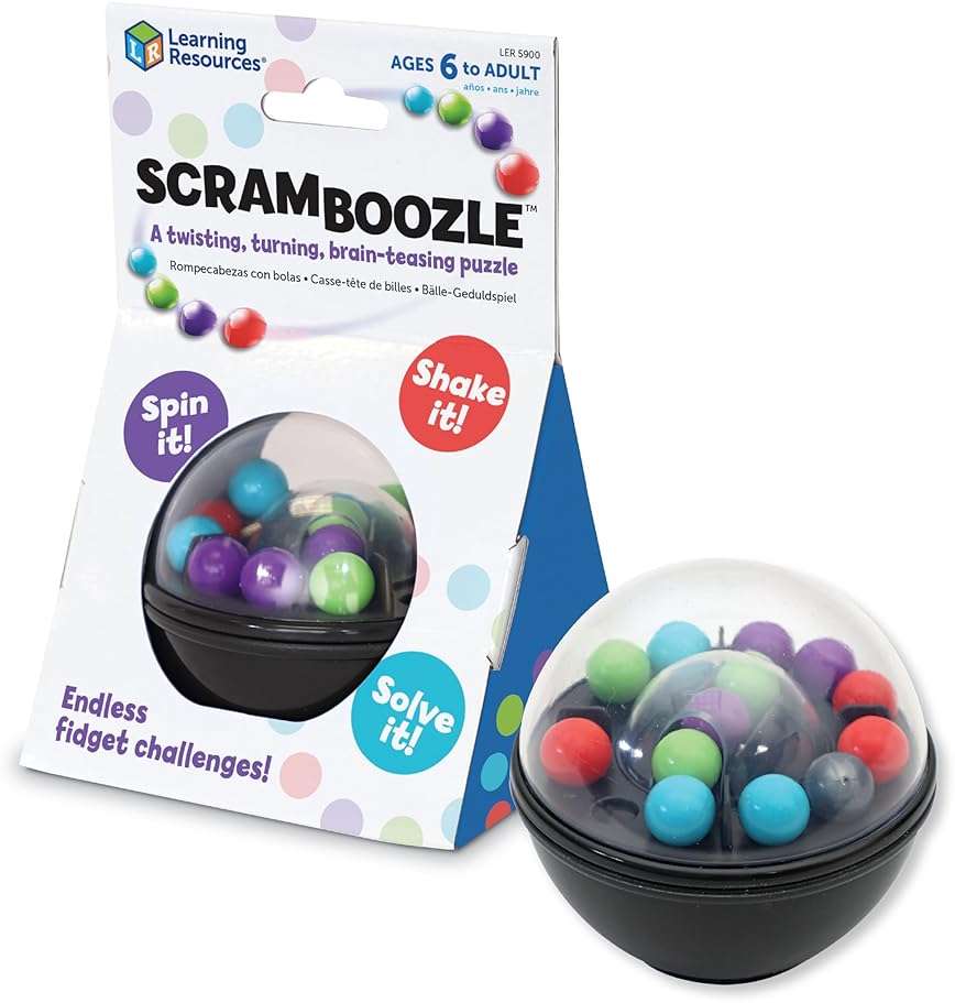 Learning Resources Scramboozle Puzzle Ball - 3D Brain Teaser Puzzles for Kids and Adults, Puzzles for Teens, Problem Solving Puzzle Games, Travel Games, Fidget Toys, Gifts for Boys and Girls - Image 1