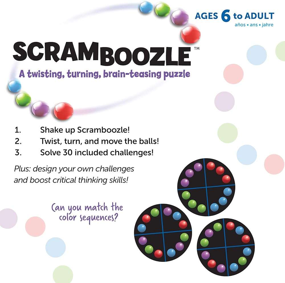 Learning Resources Scramboozle Puzzle Ball - 3D Brain Teaser Puzzles for Kids and Adults, Puzzles for Teens, Problem Solving Puzzle Games, Travel Games, Fidget Toys, Gifts for Boys and Girls - Image 6