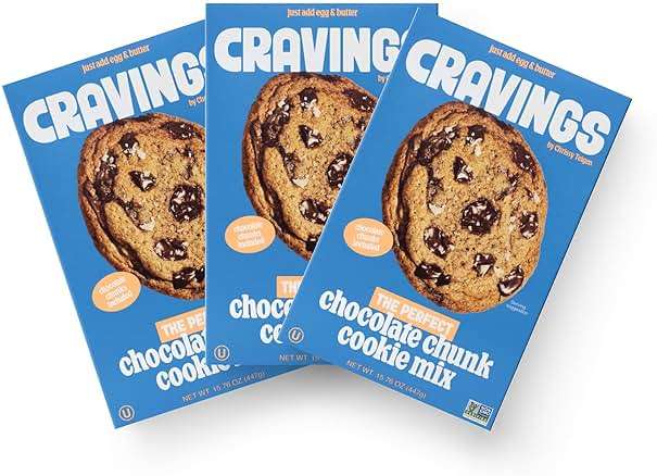 Cravings by Chrissy Teigen Chocolate Chip Cookie Mix – Makes 12 4-inch Cookies, Includes Chocolate Chunks, Easy Cookie Mix (Pack of 3) - Image 1