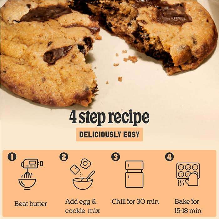 Cravings by Chrissy Teigen Chocolate Chip Cookie Mix – Makes 12 4-inch Cookies, Includes Chocolate Chunks, Easy Cookie Mix (Pack of 3) - Image 4