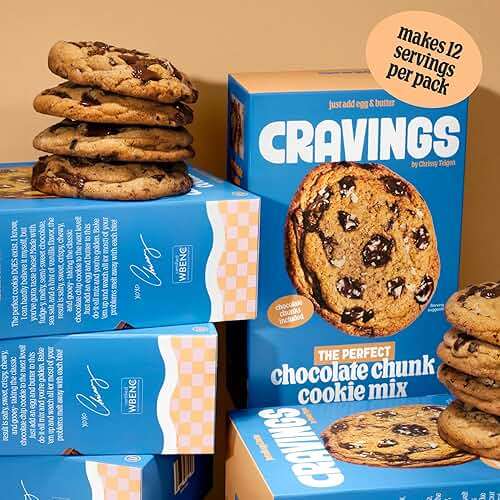 Cravings by Chrissy Teigen Chocolate Chip Cookie Mix – Makes 12 4-inch Cookies, Includes Chocolate Chunks, Easy Cookie Mix (Pack of 3) - Image 5