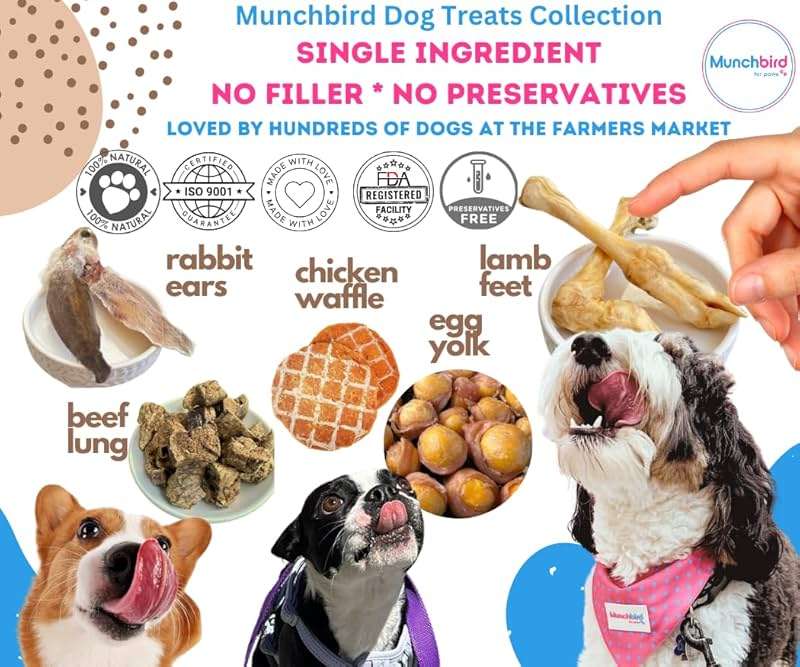 Munchbird Dehydrated Rabbit Ears 100g (3.5 oz) 12-15 pcs for Dogs, European Furry Rabbit Ear Natural Fiber for Pets, Rawhide Free Alternative to Pig Ears Dog Treats, Ear Size Varies - Image 7