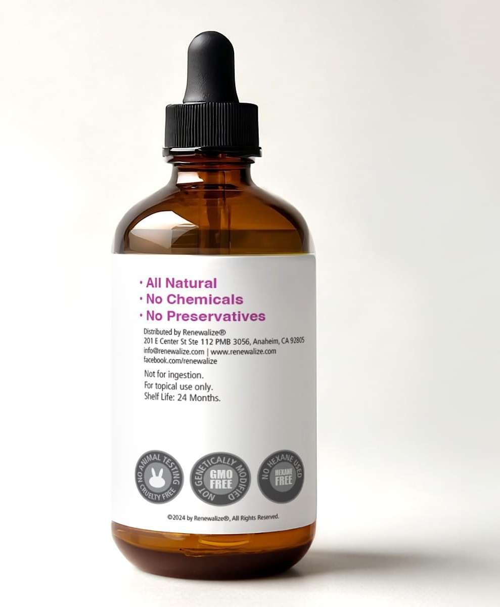 Renewalize ORGANIC CAMELLIA SEED OIL Skin Moisturizer | Unrefined Cold Pressed 100 Percent Pure | Large 4 fl oz bottle | Moisturizing Oil for Hair Face Skin and Body - Image 3