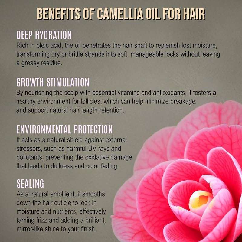 Renewalize ORGANIC CAMELLIA SEED OIL Skin Moisturizer | Unrefined Cold Pressed 100 Percent Pure | Large 4 fl oz bottle | Moisturizing Oil for Hair Face Skin and Body - Image 5