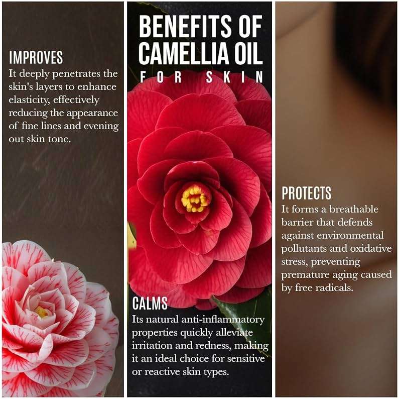 Renewalize ORGANIC CAMELLIA SEED OIL Skin Moisturizer | Unrefined Cold Pressed 100 Percent Pure | Large 4 fl oz bottle | Moisturizing Oil for Hair Face Skin and Body - Image 6