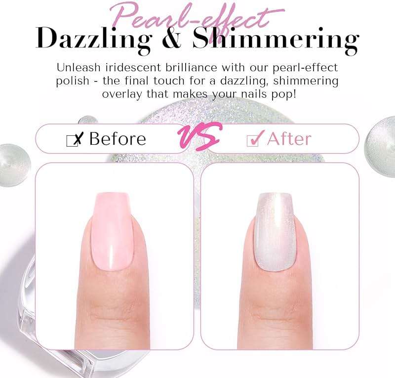 AZUREBEAUTY Chrome Quick Dry Nail Polish | Shine Pearl, Natural Lustrous Enamel | DIY Manicure & Pedicure with Chrome Finish - Image 4