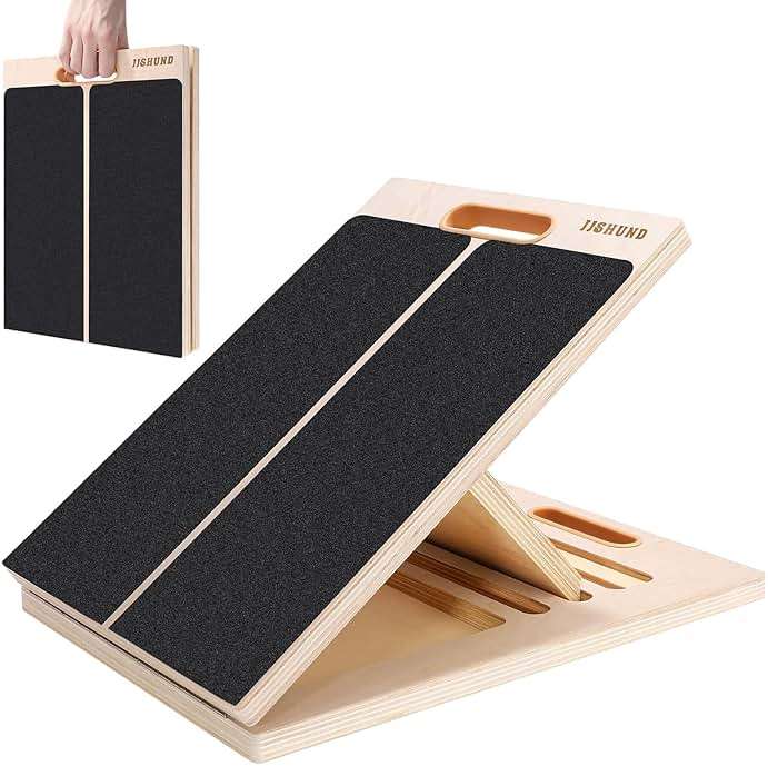 Slant Board for Calf Stretching, Adjustable Wooden Calf Stretcher Incline Board, Calf Stretch Board for Squats Leg Knees Heel Ankle Stretching - Image 1