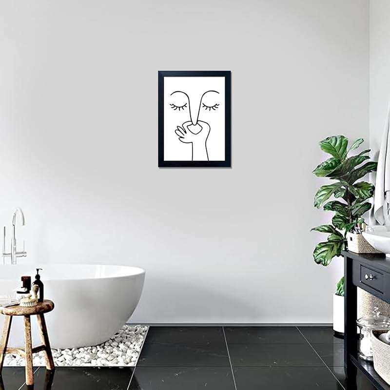 Black and White Bathroom Wall Decor Bad Smell Humorous Wall Art Funny Guest Toilet Picture Print Painting Modern Minimalistic Bathroom Sign - Image 6