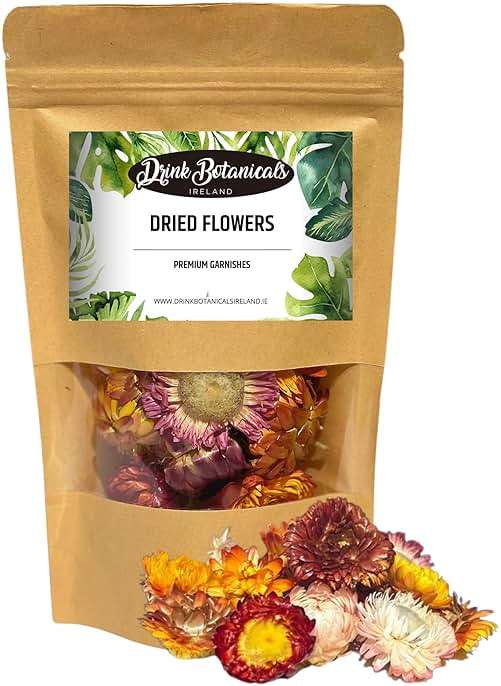 Food Grade Dried Mixed Flowers | 20+ Flowers | 100% Natural | Dried Flowers | Cocktail Toppers | for Garnishing Cocktails, Cake Decoration, Tea Infusions | 20 Grams, 0.7 oz | Drink Botanicals Ireland - Image 9