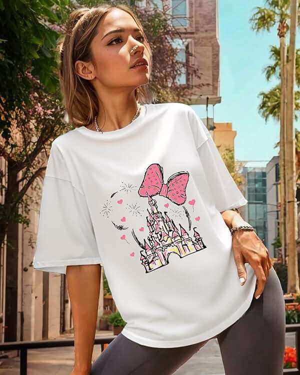Flafens T Shirts for Women Graphic Tees - Womens T-Shirts Cotton Cute Fit Tshirts Teens Girls - Image 2