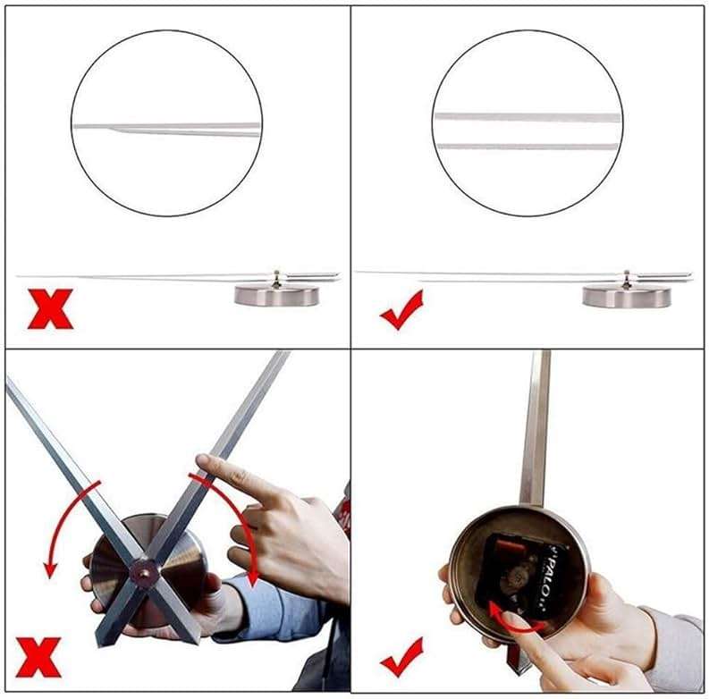 LOZMOM DIY 3D Wall Clock Large Frameless Watch Mirror Surface Wall Art Clock for Living Room Bedroom Office Hotel Wall Decoration (DIYL189-Black) - Image 6