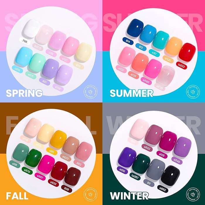 beetles Gel Polish Set Vivid Seasons - Spring Gel Nail Polish Set 36 Colors Pink Yellow Green Purple Jelly Shades 45pcs with Base & Top Coat UV LED Soak Off DIY Salon Summer Gift for Women & Girls - Image 2