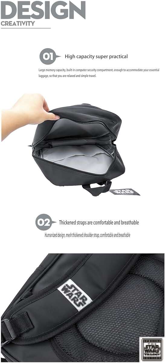 YMHKVU Kids Backpacks back to school Large Travel Laptop Backpack for Men Women Camping Daypack white, 15.6in - Image 3