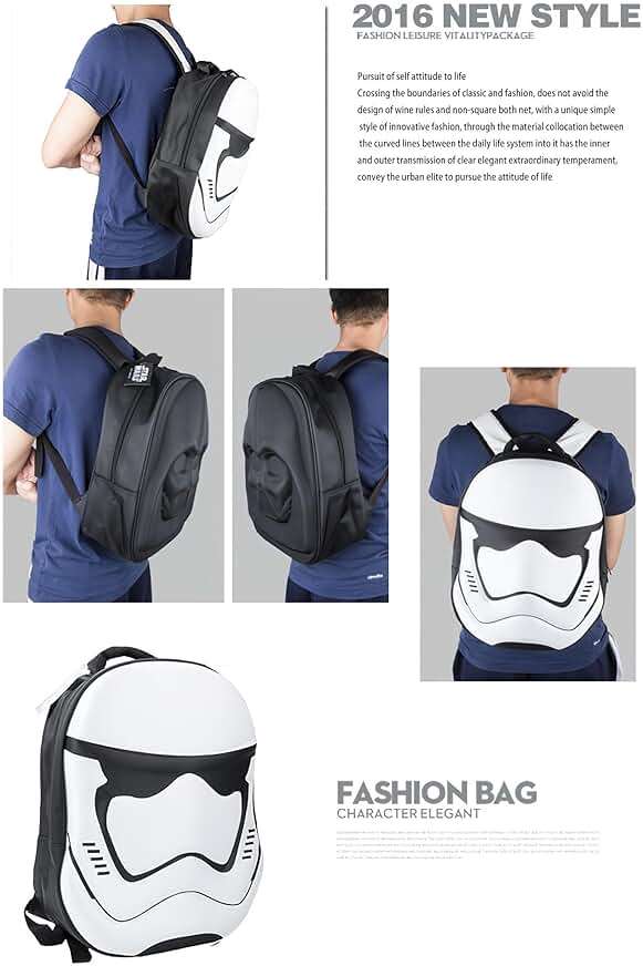 YMHKVU Kids Backpacks back to school Large Travel Laptop Backpack for Men Women Camping Daypack white, 15.6in - Image 6