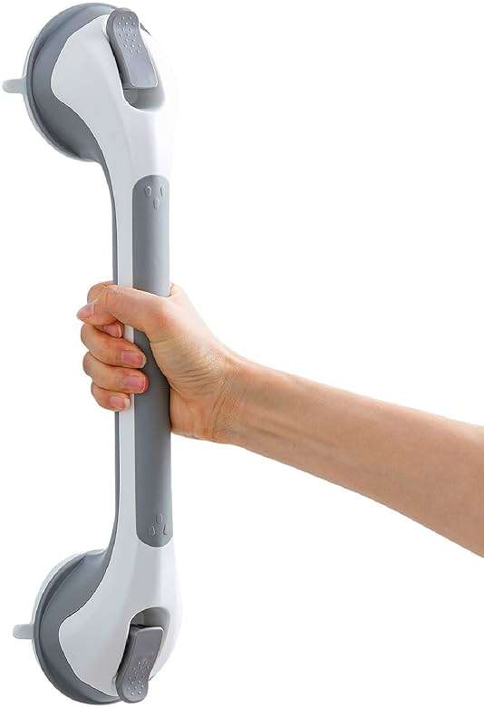 TAILI Shower Grab Bar Set 16 Inch Suction Cup Grab Bars for Bathroom & Shower, Removable Shower Safety Handle Heavy Duty Bathtub Grip, Grey & Blue - Image 3
