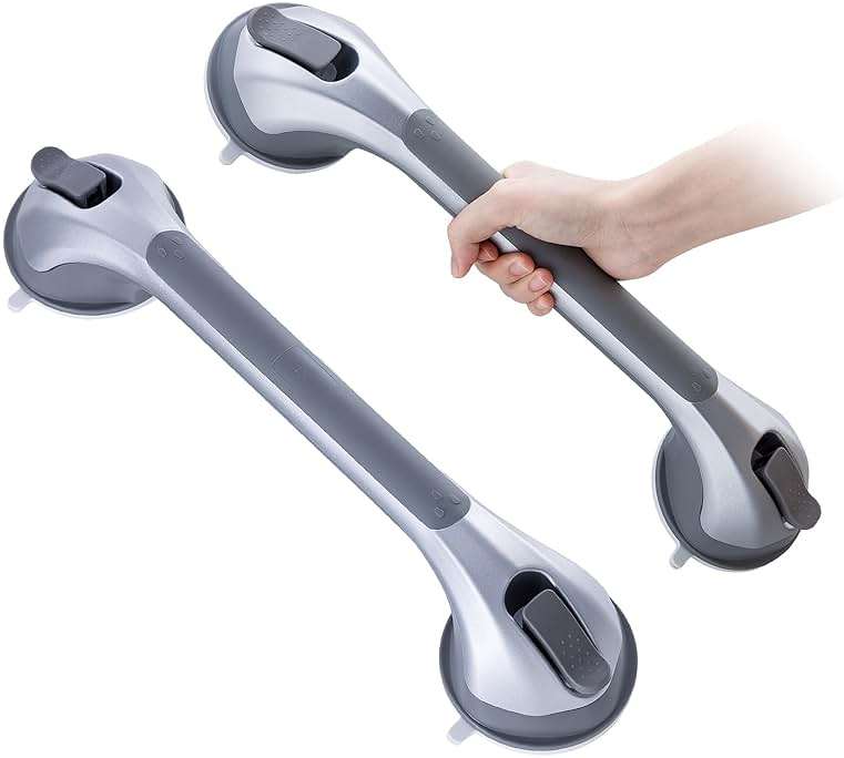 TAILI Shower Grab Bar 2 Pack Silver & 1 Pack Grey - Image 3