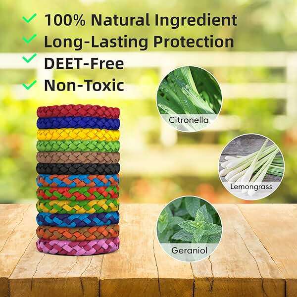 BuggyBands 24 Pack Mosquito Repellent Bracelets for Adults & Kids, DEET-Free, Individually Wrapped, Adjustable PU Leather Bug Repellent Wrist Bands - Image 2