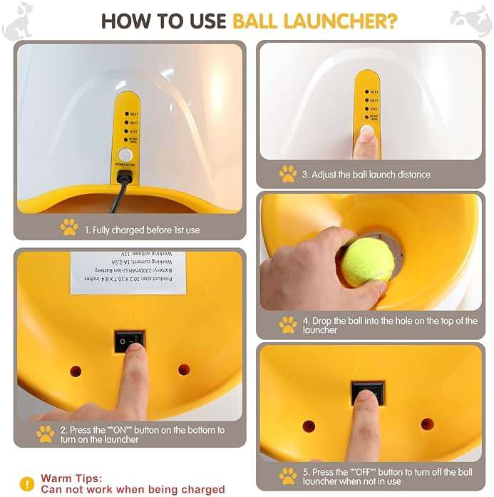 MEKAPLE Automatic Dog Ball Launcher, Dog Ball Thrower with 15 Mini Tennis Balls Sizing 2 Inch and Mesh Bag, Interactive Dogs Toys Tennis Balls Launcher for Small Dogs with 3 Distance Settings - Image 3