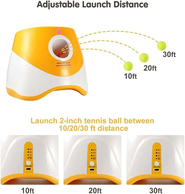 MEKAPLE Automatic Dog Ball Launcher, Dog Ball Thrower with 15 Mini Tennis Balls Sizing 2 Inch and Mesh Bag, Interactive Dogs Toys Tennis Balls Launcher for Small Dogs with 3 Distance Settings - Image 4