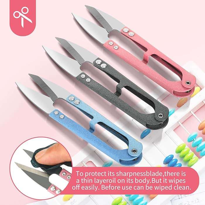 CZZXI 3PCS Thread Snips, High-Carbon Steel Thread Cutter, 4.25inch Yarn Scissors for Sewing, Quilting, Knitting, DIY, Jewelry Making, Bonsai Bud and Leaves Pruning. - Image 6
