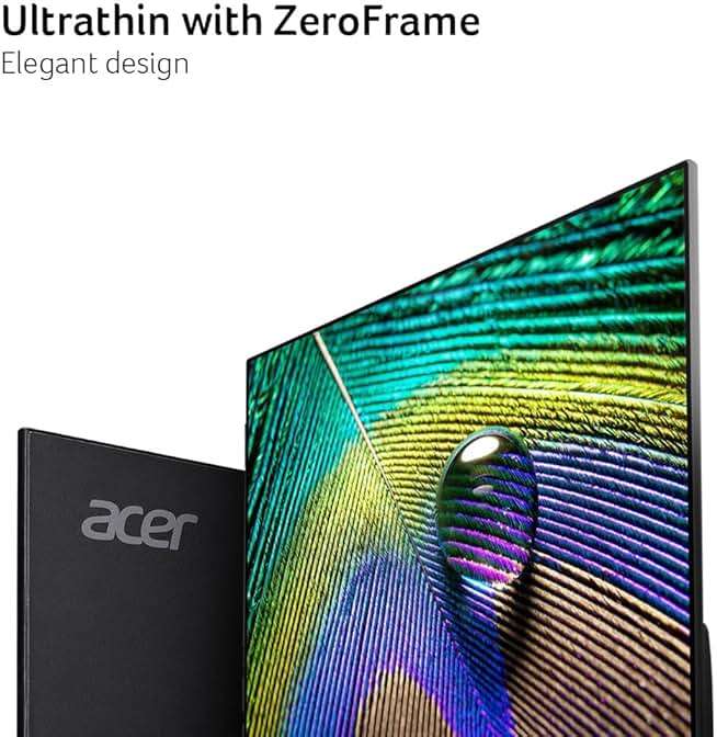acer SB240Y G0bi 23.8" IPS Full HD Ultra-Slim Edge-to-Edge Gaming Office Monitor | Adaptive-Sync Support (FreeSync Compatible) | Up to 120Hz Refresh | 1ms (VRB) | Tilt | HDMI & VGA Ports | Black - Image 5