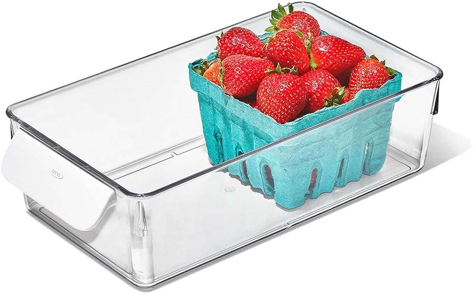 OXO Refrigerator Storage Bin, 5 by 10 in, Clear - Image 1