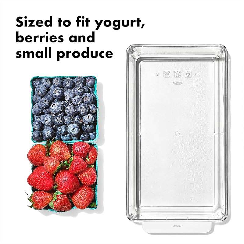 OXO Refrigerator Storage Bin, 5 by 10 in, Clear - Image 4