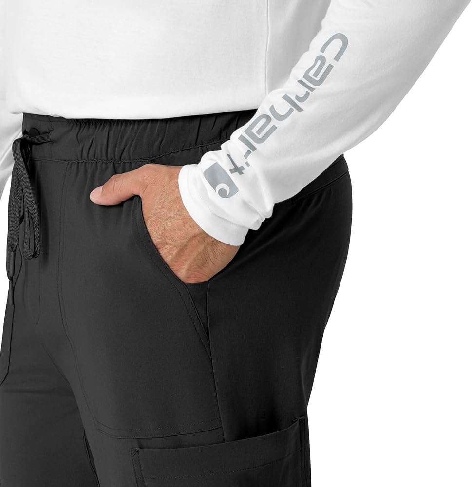 Carhartt Scrubs for Men Force Cross-Flex Joggers Pants with Drawstring and 7 Pockets - Image 4