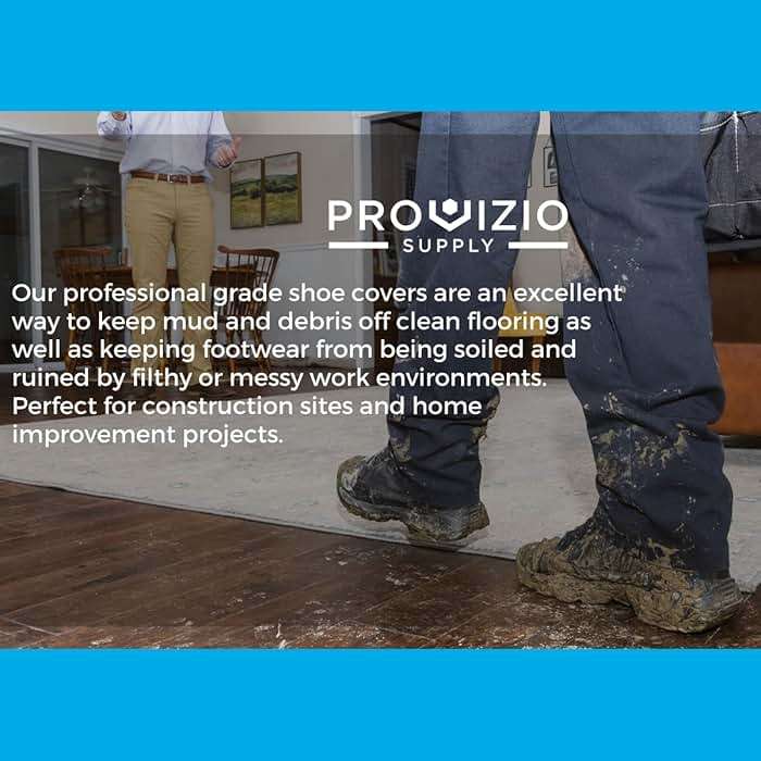 Provizio Supply Waterproof Shoe Covers Disposable Non Slip Extra Large Boot Cover - (40 Pairs) - Image 5