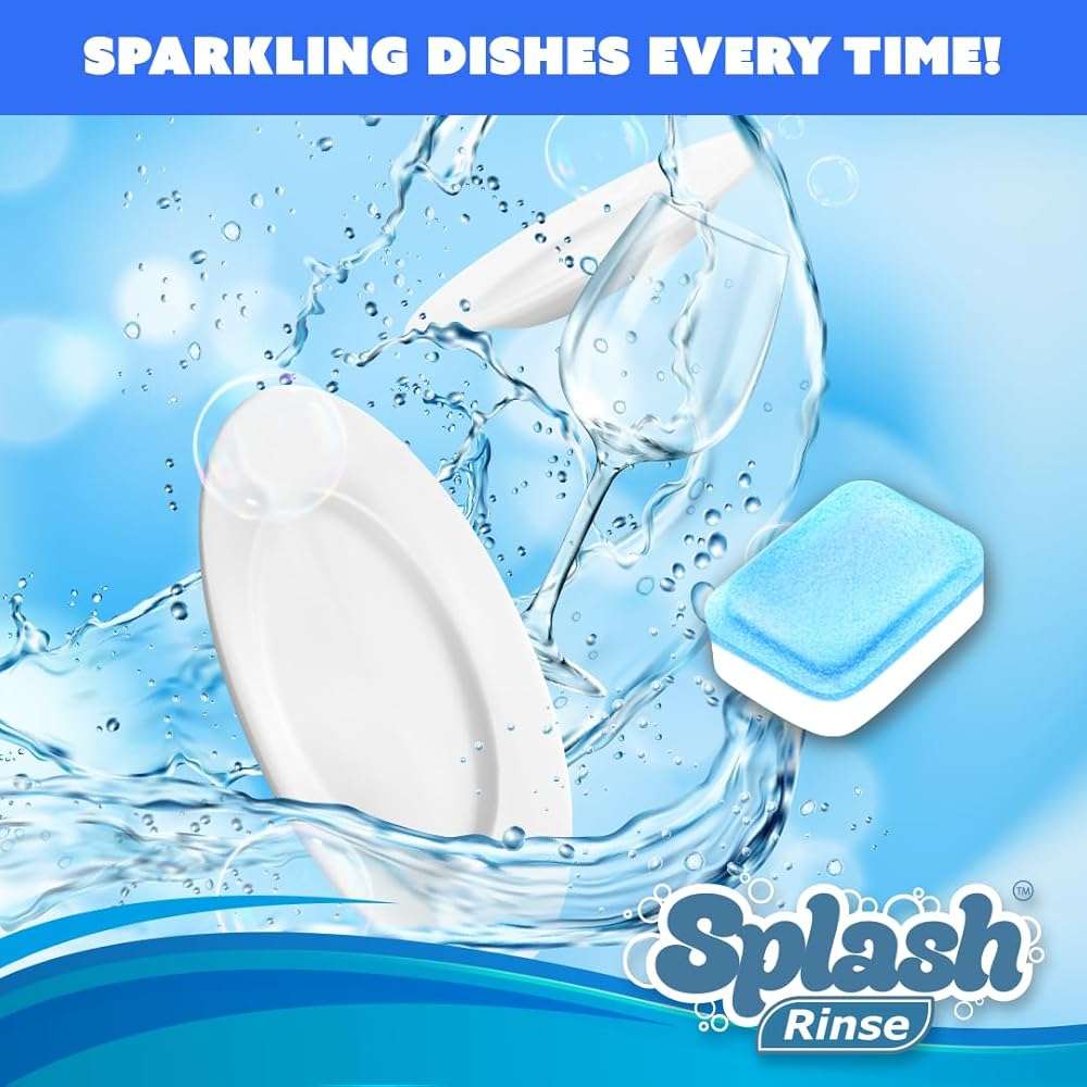 Splash Rinse Dishwasher Cleaner Tablets - Deep Cleaning For All Dishwasher Machine Models - Image 6