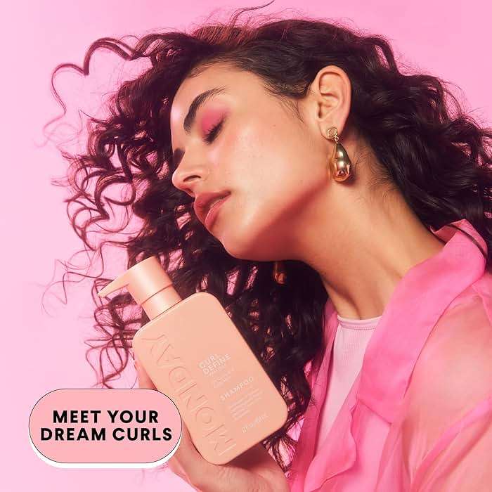MONDAY HAIRCARE Curl Define Shampoo + Conditioner Set (2 Count) 12 oz Each Nourishes Curls, Tames Frizz, Coconut Oil and Shea Butter Enhance Shine, 100% Recyclable Bottle - Image 4