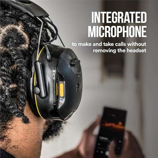 3M WorkTunes Connect Wireless Hearing Protector with Bluetooth Technology, Bluetooth Hearing Protection with a 26 dB Noise Reduction Rating - Image 3