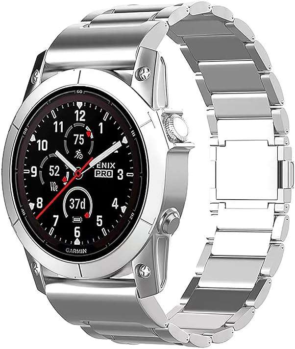 synsing Magnetic Titanium 22mm Band Compatible for Garmin Fenix 8 47mm/E 47mm/Fenix 7/6 Pro/5 Plus, 26mm Metal Quick Release Strap for Fenix 8 51mm/Enduro 3 51mm/Fenix 7X Pro Sapphire Solor/6X Pro - Image 1
