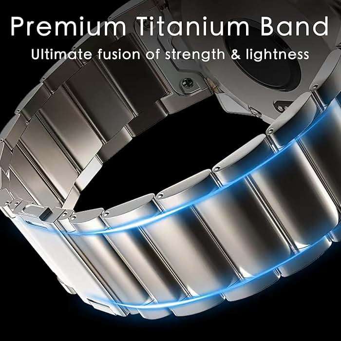 synsing Magnetic Titanium 22mm Band Compatible for Garmin Fenix 8 47mm/E 47mm/Fenix 7/6 Pro/5 Plus, 26mm Metal Quick Release Strap for Fenix 8 51mm/Enduro 3 51mm/Fenix 7X Pro Sapphire Solor/6X Pro - Image 3