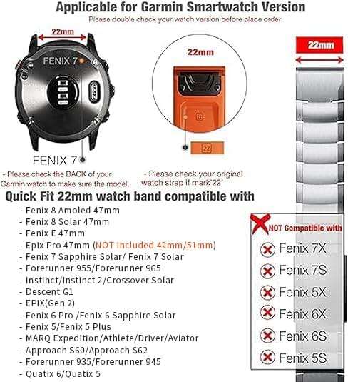 synsing Magnetic Titanium 22mm Band Compatible for Garmin Fenix 8 47mm/E 47mm/Fenix 7/6 Pro/5 Plus, 26mm Metal Quick Release Strap for Fenix 8 51mm/Enduro 3 51mm/Fenix 7X Pro Sapphire Solor/6X Pro - Image 6