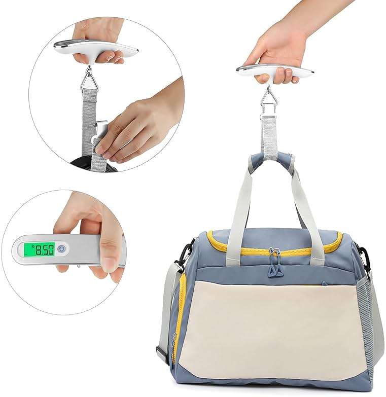 Rechargeable Digital Travel Scale with Strap for Luggage Suitcase Baggage Weighing, Weight Max up to 110 Lbs/50kg & LCD Display Screen Design,USB Type-C Port (Silver) - Image 3