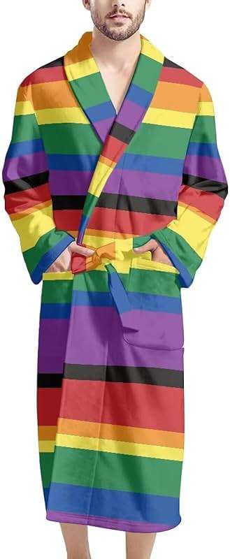 HUGS IDEA Mens Big and Tall Bathrobes with Shawl Collar Warm Nighgown Sleepwear - Image 1