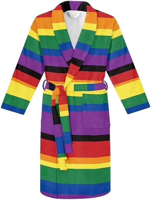HUGS IDEA Mens Big and Tall Bathrobes with Shawl Collar Warm Nighgown Sleepwear - Image 4