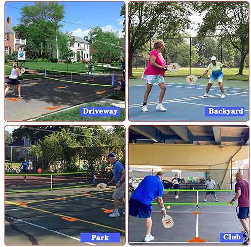 Portable Pickleball Net - 22FT Regualtion Size Pickle Ball Net，Weather Resistant Steady Steel Frame and Carry Bag for Indoor, Outdoor, Driveway, Backyard - Image 5