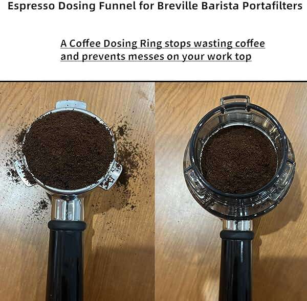 54mm Dosing Funnel for Breville Barista Portafilters, Compatible Breville 8series Barista and Bambino Espresso Machines Dosing Funnel, Grey - Image 3