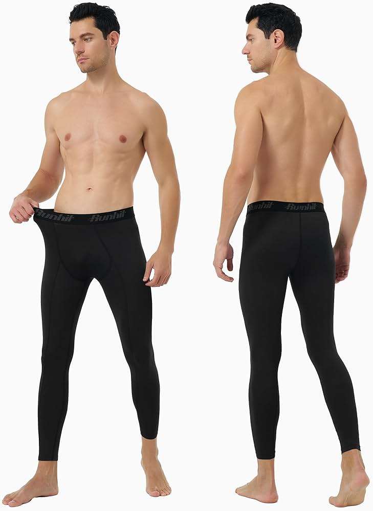 Runhit Men’s Compression Pants Running Tights Workout Leggings Athletic Base Layer Pants for Sports Yoga Basketball - Image 2